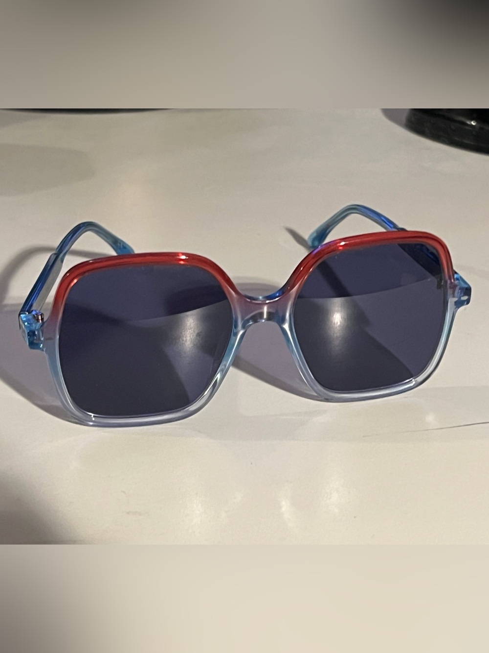 Isabel Marant stylish Clear Blue & Maroon two tone Women's Sunglasses